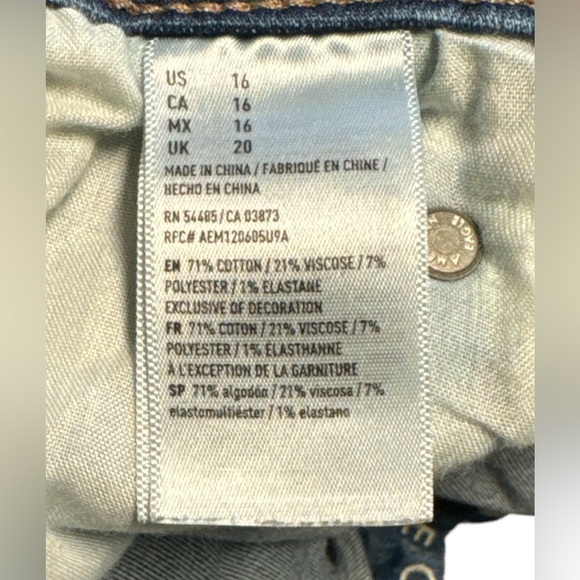 AMERICAN EAGLE HI-RISE SHORTIE,SIZE: 16 - Picture 5 of 5